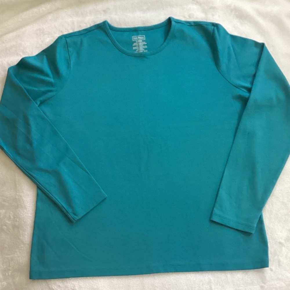L.L. Bean Turquoise Women's Top L